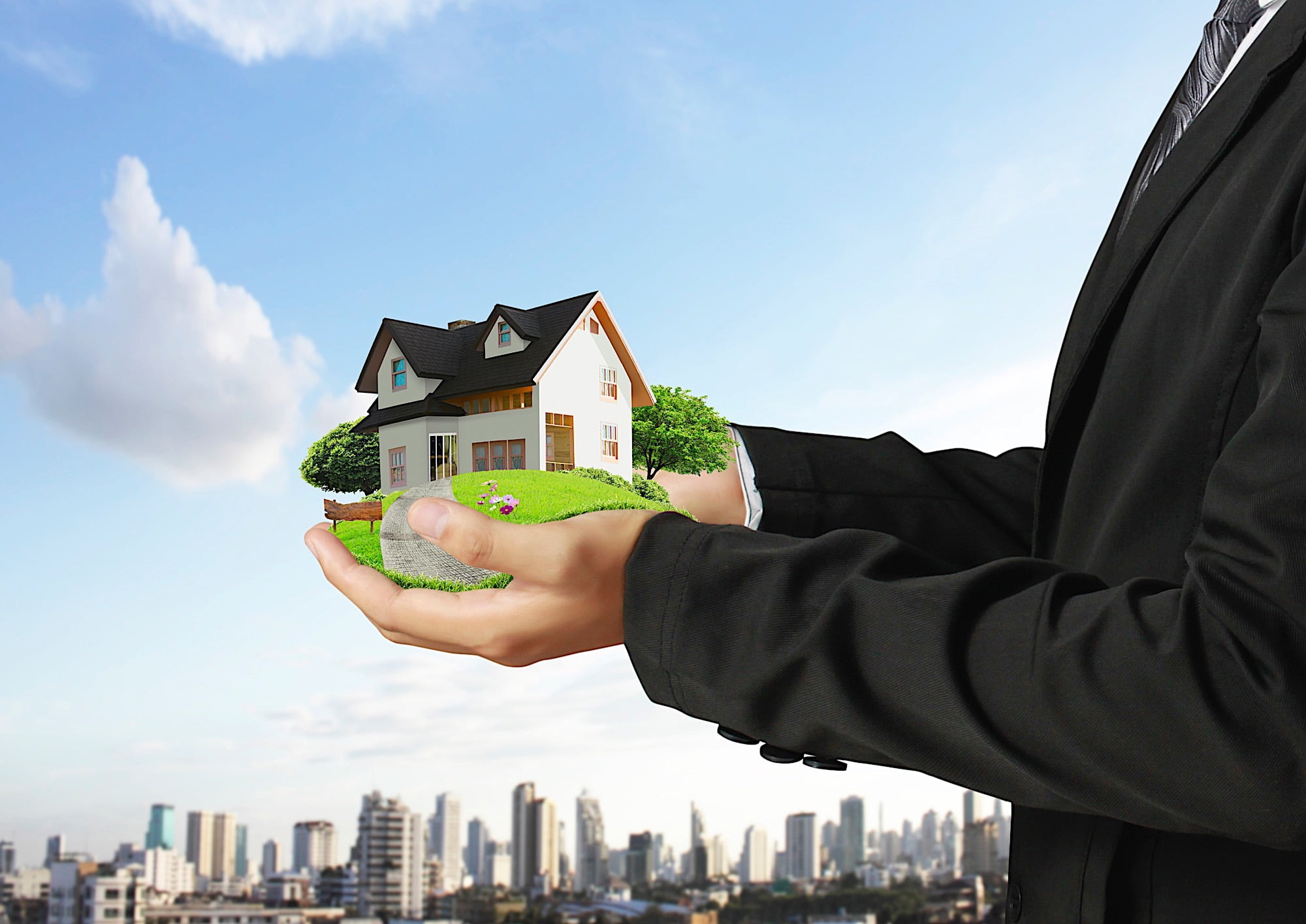 house in human hands